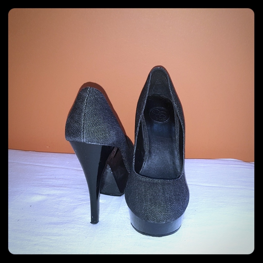 Jessica Simpson Black Platform Pump Size 8